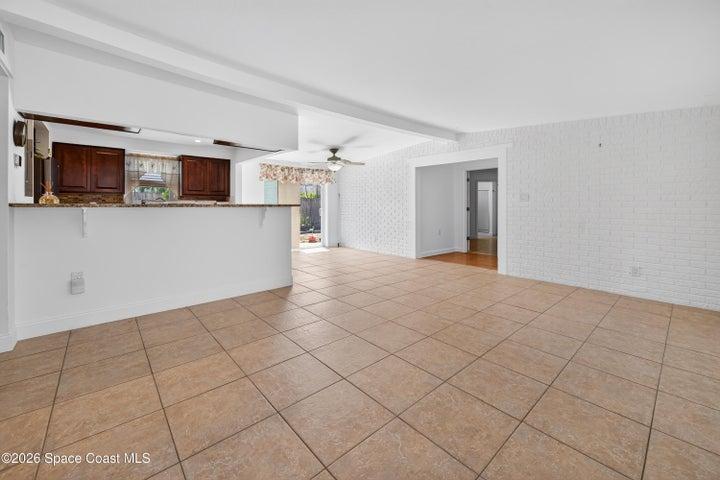 Living room to kitchen