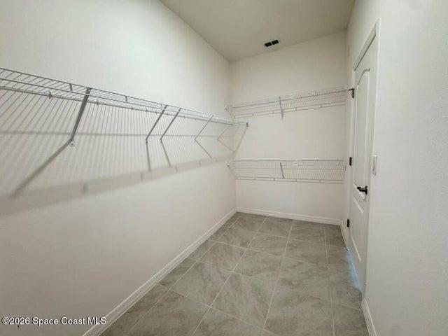 Walk in closet in Master Bedroom.
