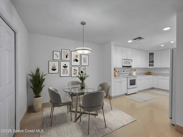 Dine in Kitchen Virtually Staged