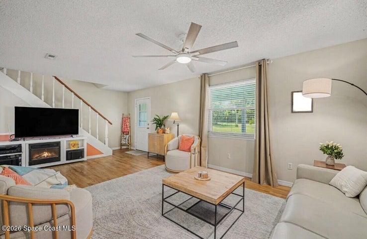 Living room from corner