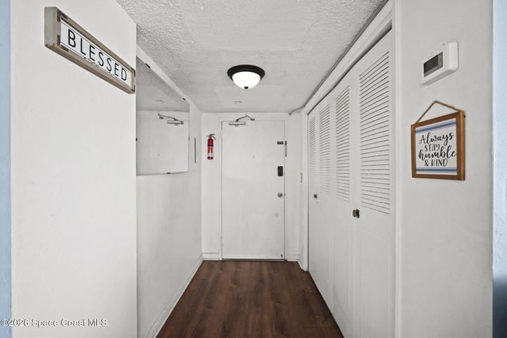 Entry with storage and AC unit closets