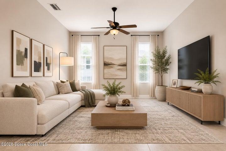 Living room (virtually staged)