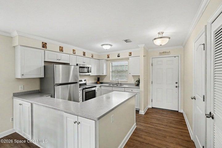 Entry and kitchen