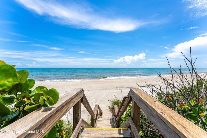 Private Atlantic Ocean beach access for residents of 3220 River Villa Way Unit 121 in Beach Woods.