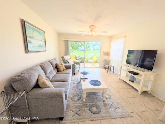 Living Room with lovely lake view