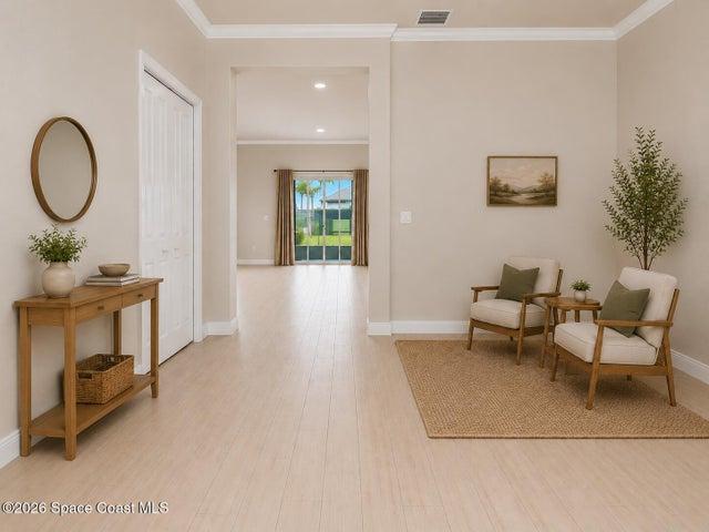 Entry/formal living room-virtually staged