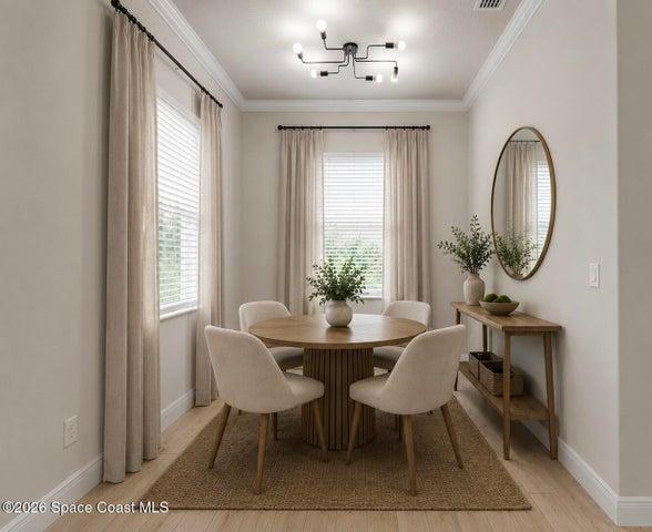 Breakfast nook off of kitchen-virtually staged