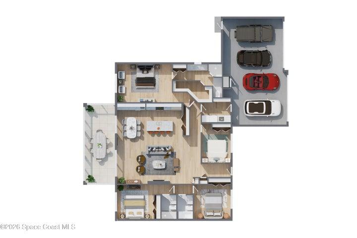 4 bed 3 bath 4 car garage