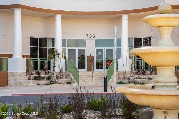 A controlled entrance and polished resident lobby establish a sense of privacy from the moment residents and guests arrive.