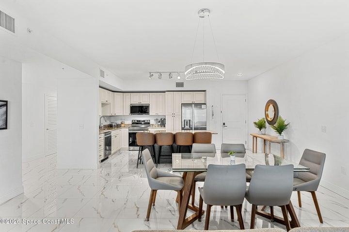 Natural light and elevated views create a distinctive setting for dining and entertaining at River Fly-In.