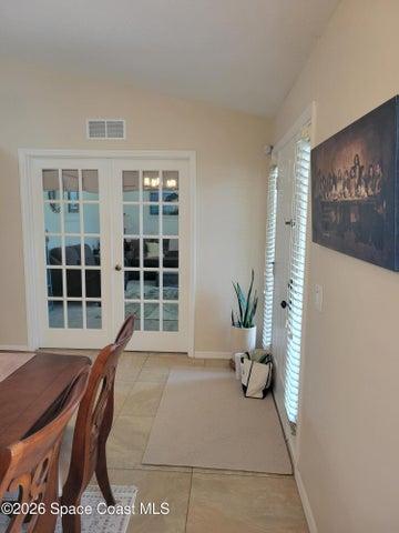 Foyer and French doors