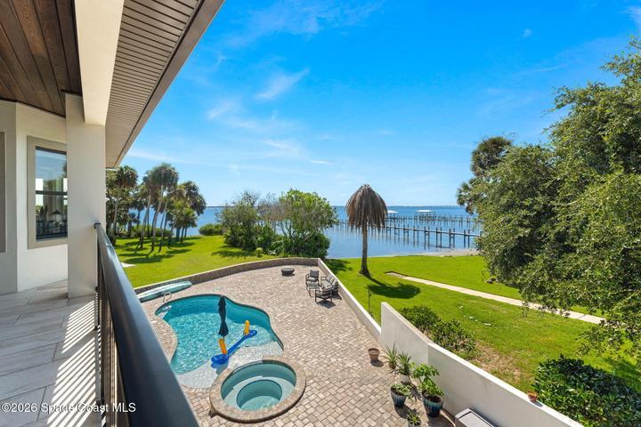 Scenic water views create a tranquil backdrop for outdoor living