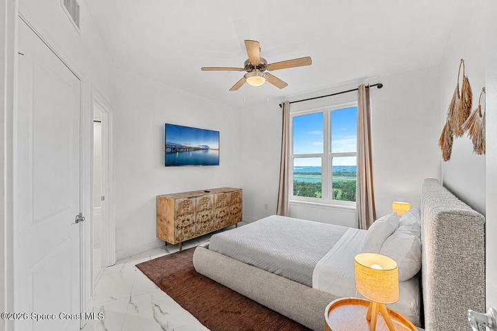 Bedroom 3 offers a flexible private retreat that can also serve as an elevated home office or guest suite.