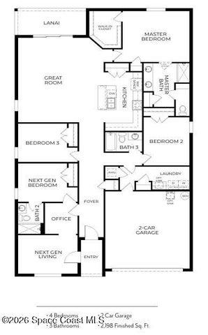Floor Plan - Model home - actual features may vary.