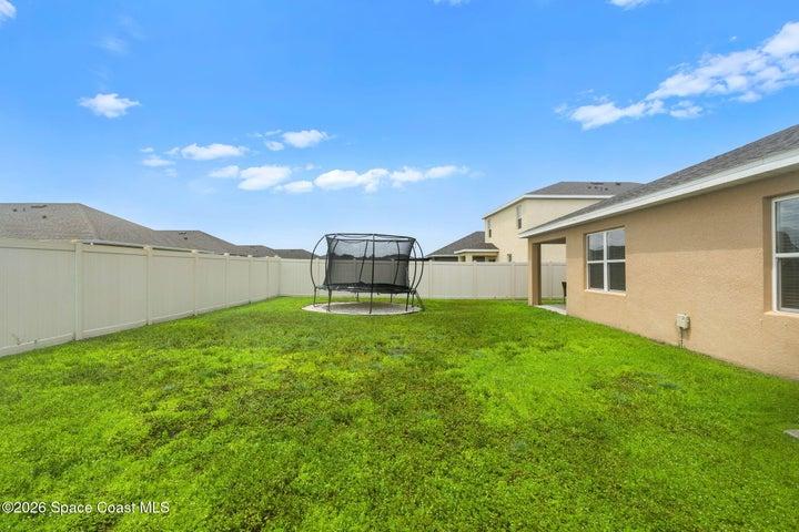 Fenced back yard