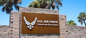 Patrick Space Force Base just across the causeway and across from the beach