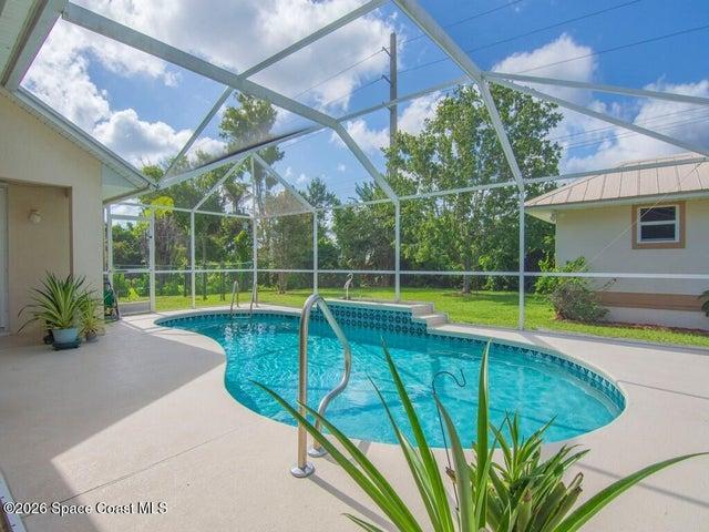 Pool shown with bath door on the left