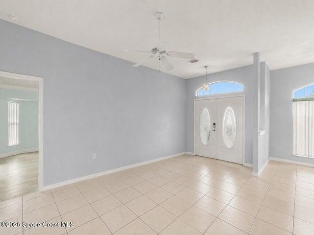 Inside Entrance, Primary bedroom on the left and Dining Room on the right