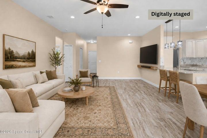 Comfortable living area with seamless flow to adjoining spaces