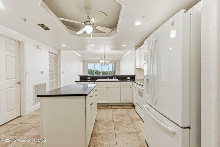 Kitchen has a pantry and nook area