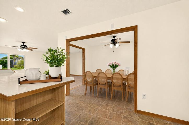 VIRTUALLY STAGED - DINING AREA - can be used as an office/den.