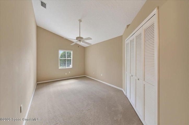 Vaulted ceilings in these large bedrooms