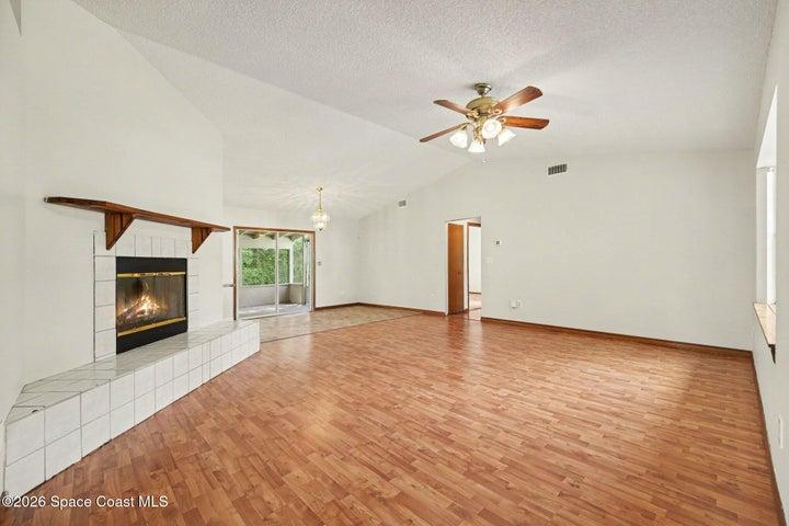 Family room fireplace