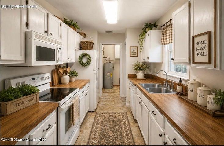 virtually staged kitchen