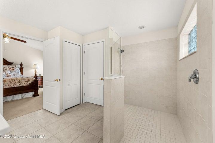 Spacious Tile Walk-in Shower