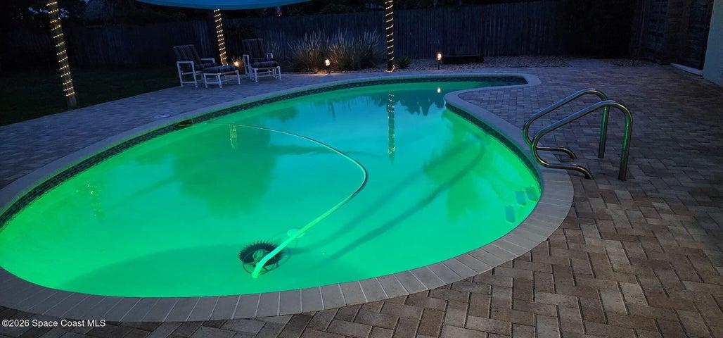 illuminated pool
