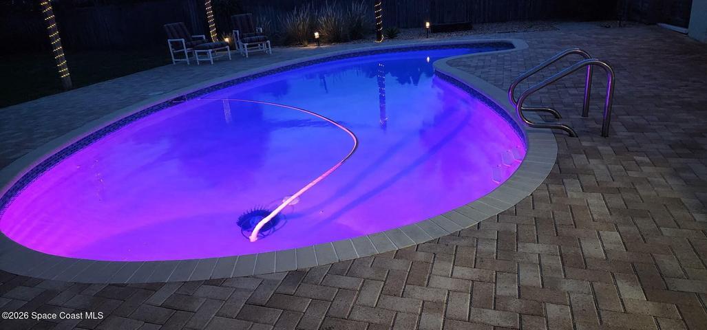 illuminated pool