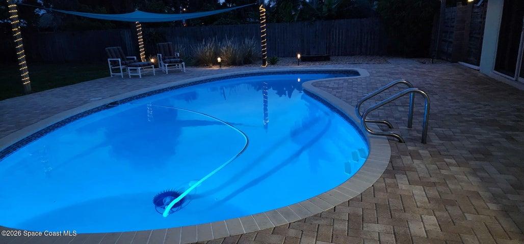 illuminated pool