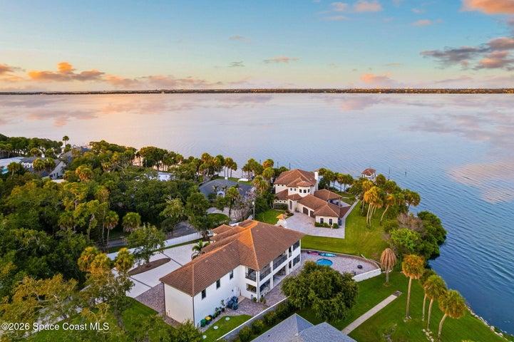 Stunning overhead view highlighting the home’s location and beautiful setting
