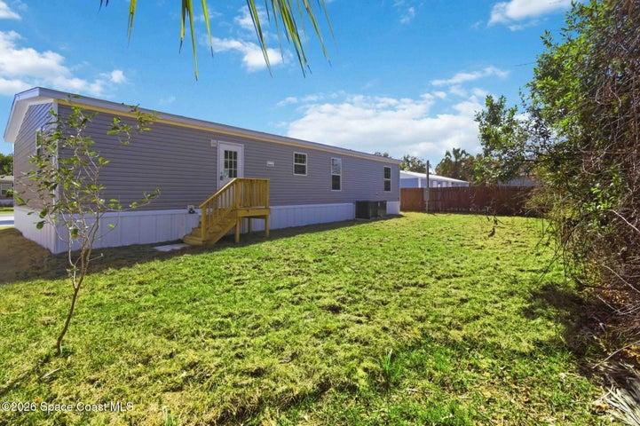 Rear of house & backyard