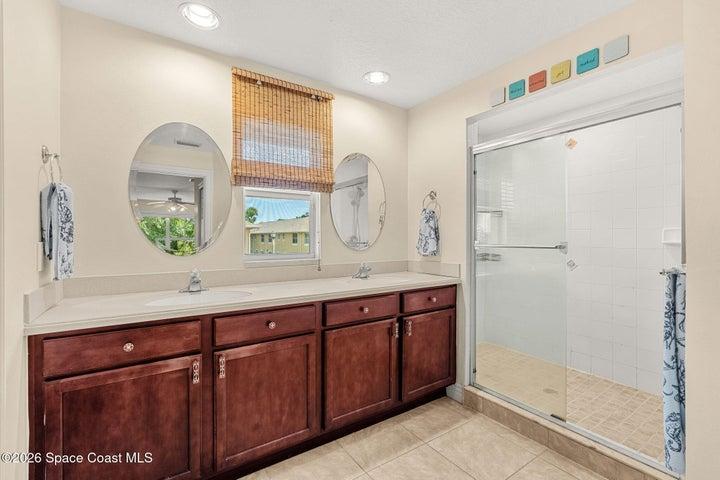 Primary Bath features walk in shower.