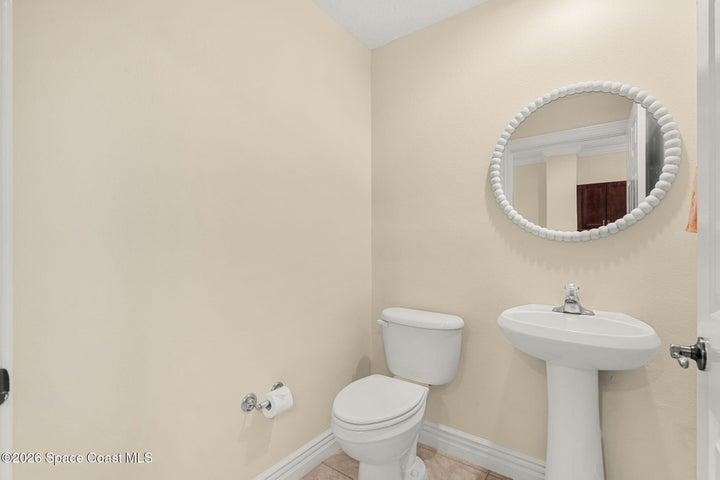 Half Bath Downstairs for guests.