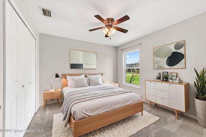 Virtually Staged front Bedroom