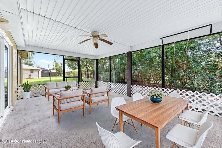 Virtually Staged screen porch