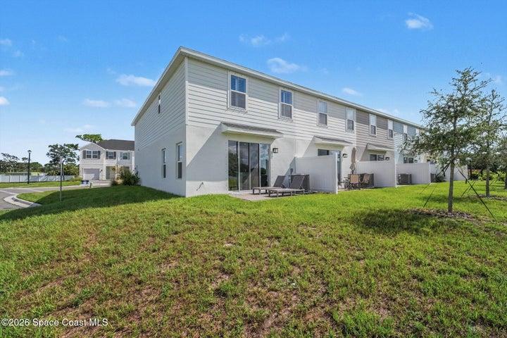 Modern elevation with low maintenance Hardie & board siding.