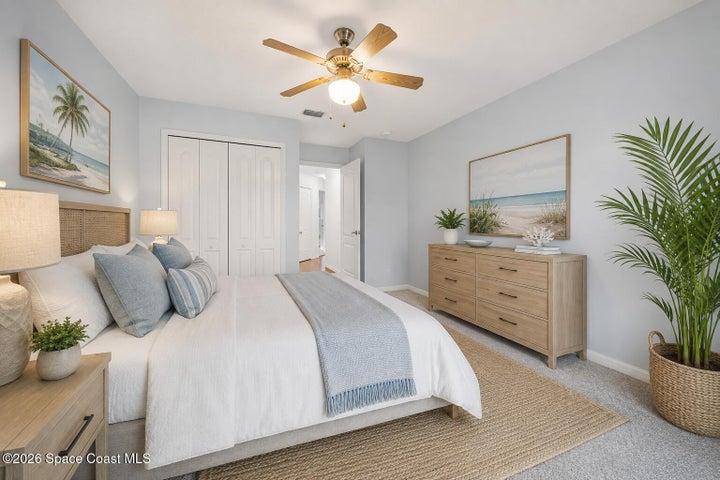 Bedroom 3 staged