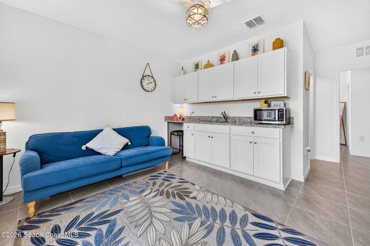 Guest suite living room/kitchenette