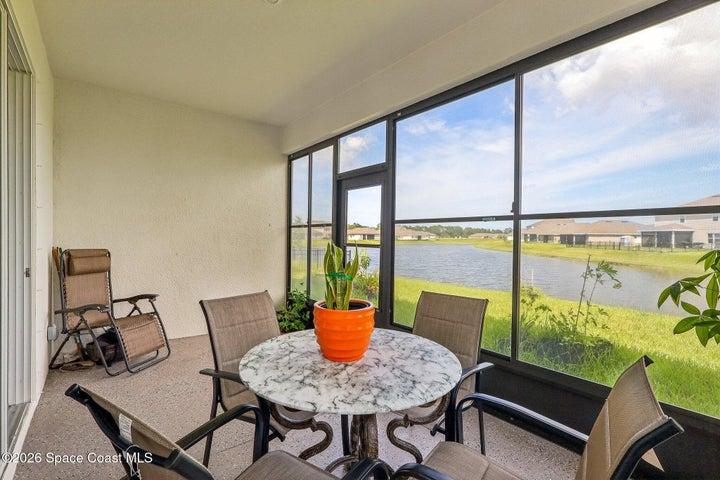 Water views from screened porch.