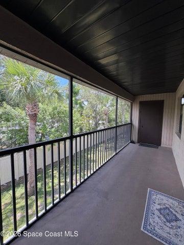 Spacious screened in back porch