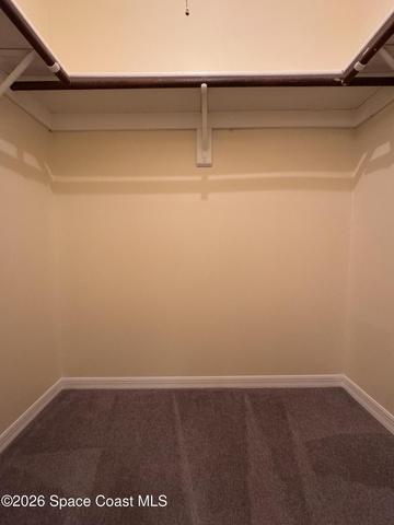 Large walk in closet in the master