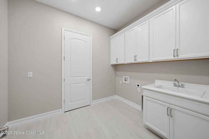 downstairs laundry room