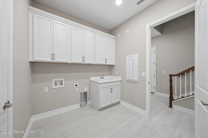 downstairs laundry room