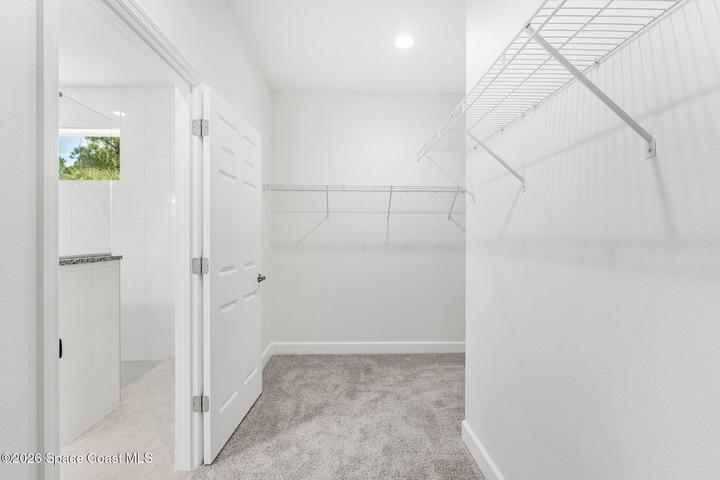 Primary closet is easily accessible off of the Primary bathroom.
