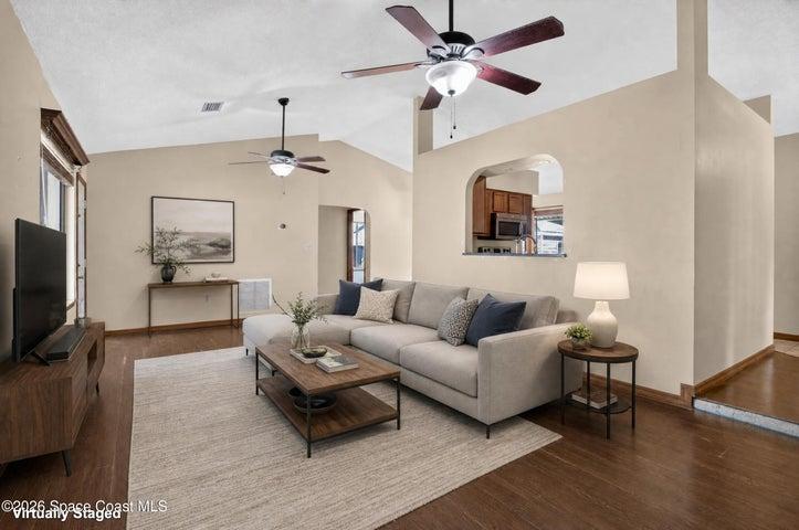 living room - virtually staged