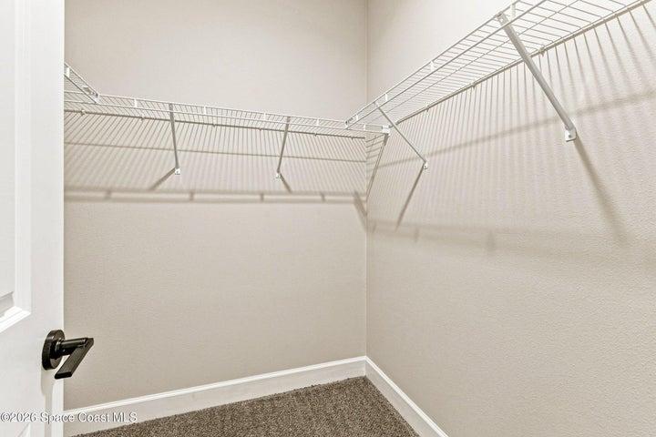 His and hers walk-in-closets