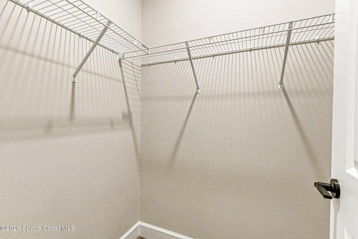 His and hers walk-in-closets